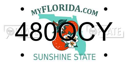 480QCY Florida License Plate