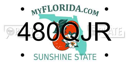 480QJR Florida License Plate