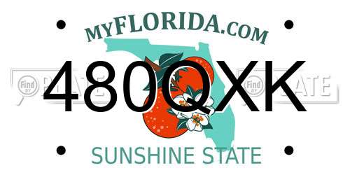 480QXK Florida License Plate