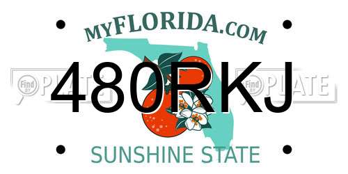 480RKJ Florida License Plate