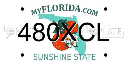 480XCL Florida License Plate