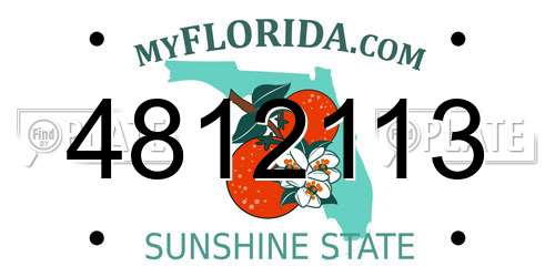 4812113 Florida License Plate