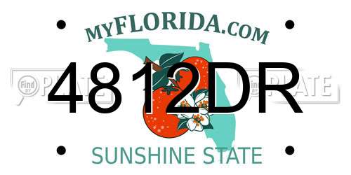 4812DR Florida License Plate