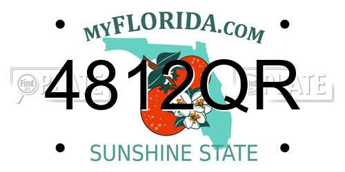 4812QR Florida License Plate
