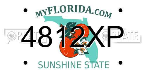 4812XP Florida License Plate
