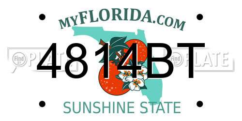 4814BT Florida License Plate
