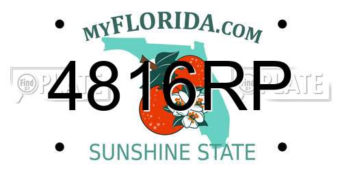 4816RP Florida License Plate