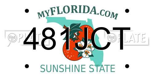 481JCT Florida License Plate