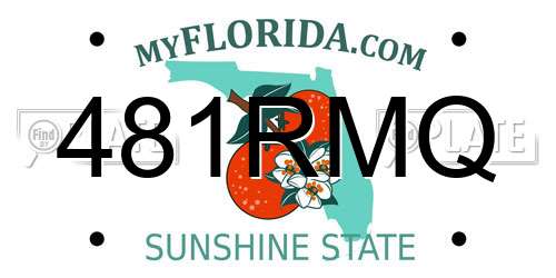 481RMQ Florida License Plate