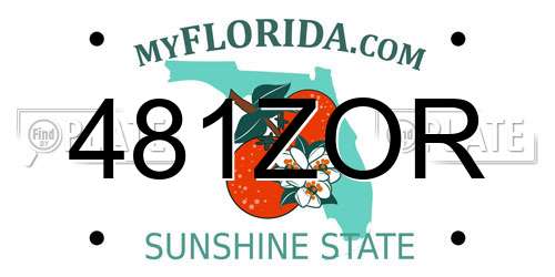 481ZOR Florida License Plate