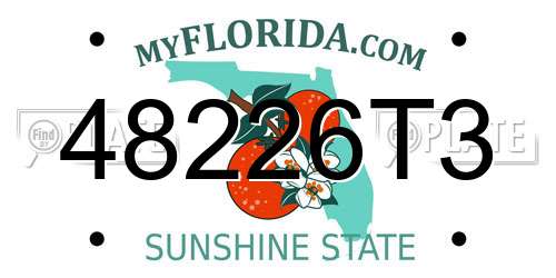 48226T3 Florida License Plate