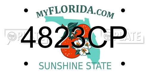 4823CP Florida License Plate