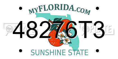 48276T3 Florida License Plate