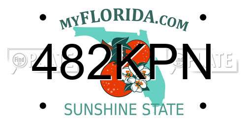 482KPN Florida License Plate
