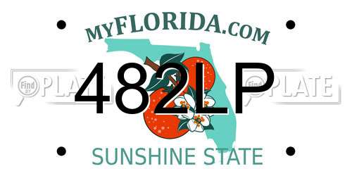 482LP Florida License Plate