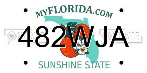 482WJA Florida License Plate