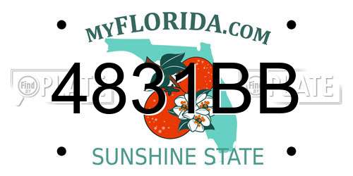 4831BB Florida License Plate