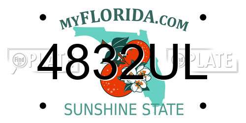 4832UL Florida License Plate