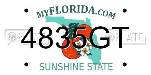 4835GT Florida License Plate
