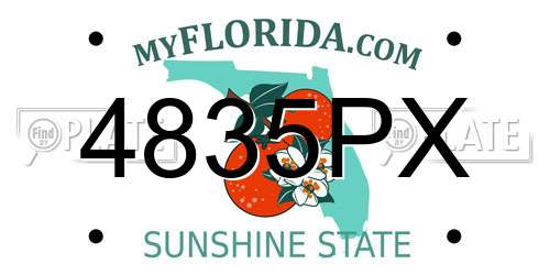4835PX Florida License Plate