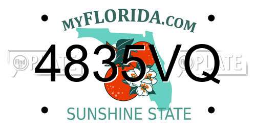 4835VQ Florida License Plate