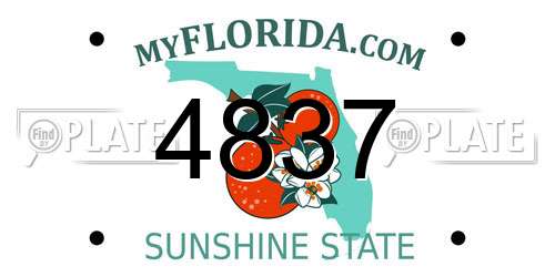 4837 Florida License Plate