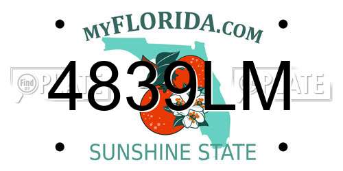 4839LM Florida License Plate