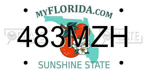 483MZH Florida License Plate