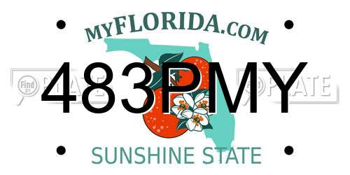 483PMY Florida License Plate