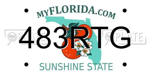 483RTG Florida License Plate