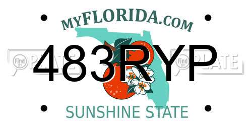 483RYP Florida License Plate
