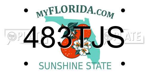 483TJS Florida License Plate