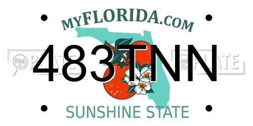 483TNN Florida License Plate