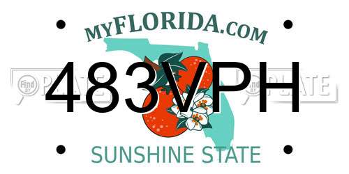 483VPH Florida License Plate