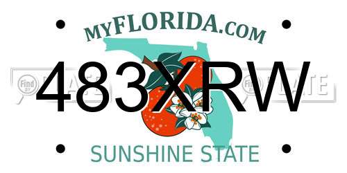 483XRW Florida License Plate