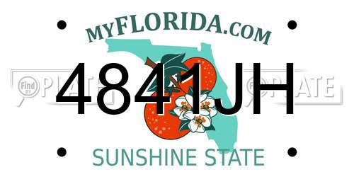 4841JH Florida License Plate