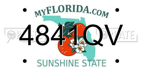 4841QV Florida License Plate