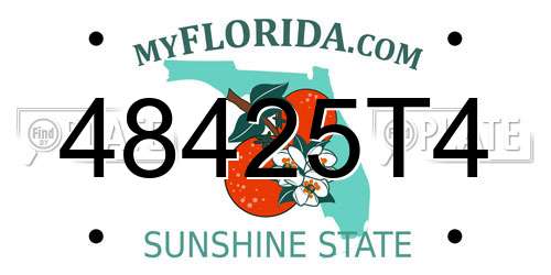 48425T4 Florida License Plate