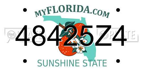 48425Z4 Florida License Plate