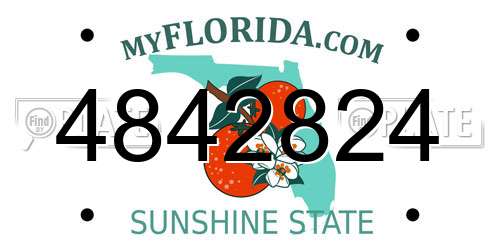 4842824 Florida License Plate