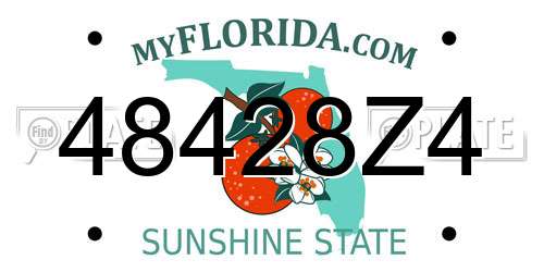 48428Z4 Florida License Plate