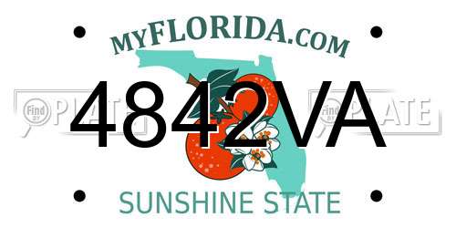4842VA Florida License Plate