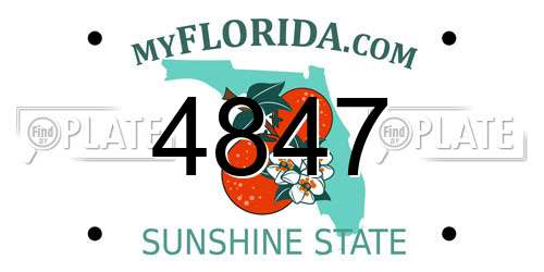 4847 Florida License Plate