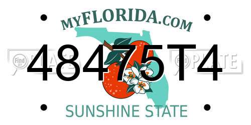 48475T4 Florida License Plate