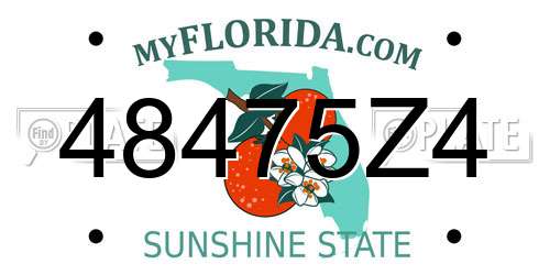 48475Z4 Florida License Plate