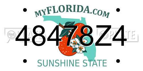 48478Z4 Florida License Plate
