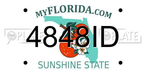4848ID Florida License Plate