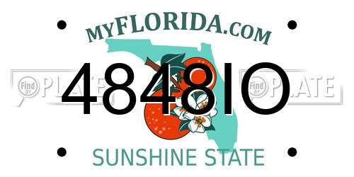4848IO Florida License Plate