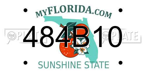 484B10 Florida License Plate