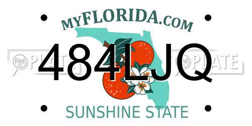 484LJQ Florida License Plate